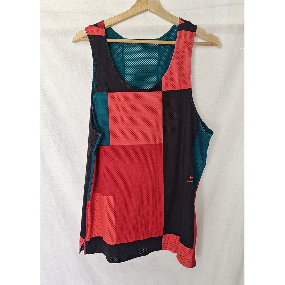 Nike Dry Reversible‎ Tank Color Block Running CJ4744-379 Pink Teal est. XL